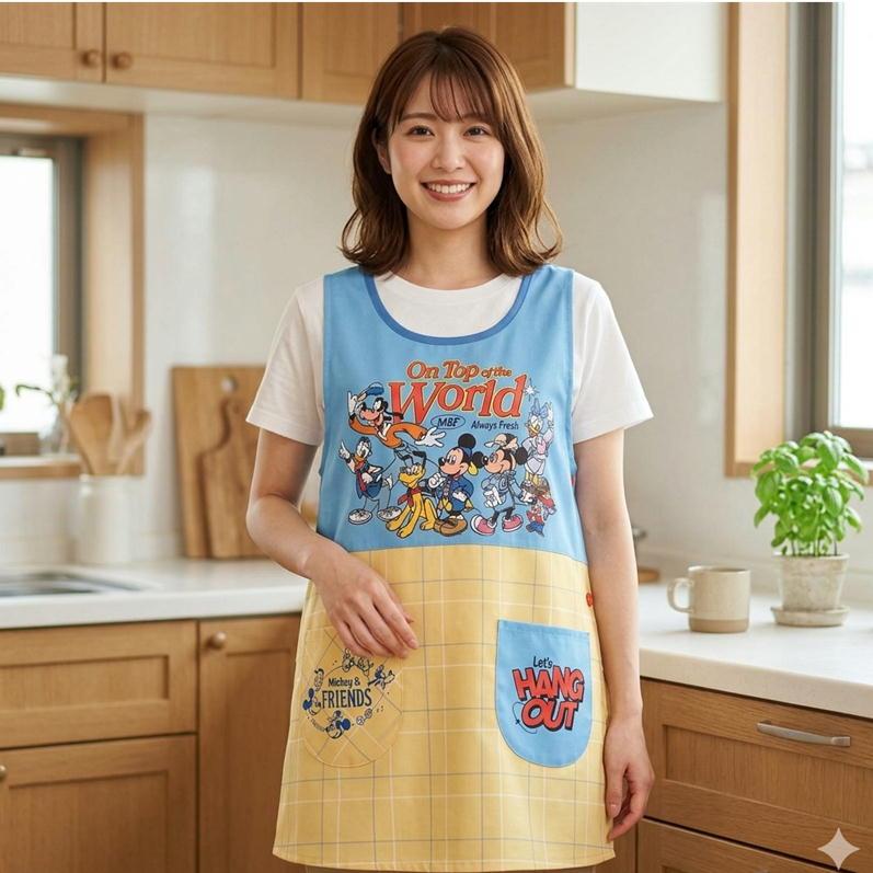 Disney（ディズニー） エプロン ミッキーフレンズ 大寸 大きいサイズ