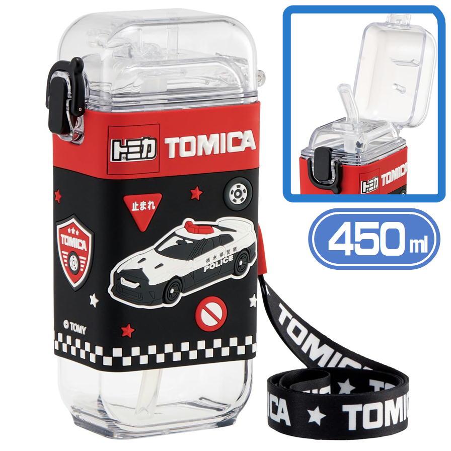 スケーター トミカ 水筒 450ml PSQ5ST スクエア ストローボトル カバー