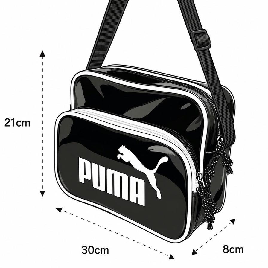 PUMA（プーマ） エナメル ショルダーバッグ J20383 肩掛けバッグ