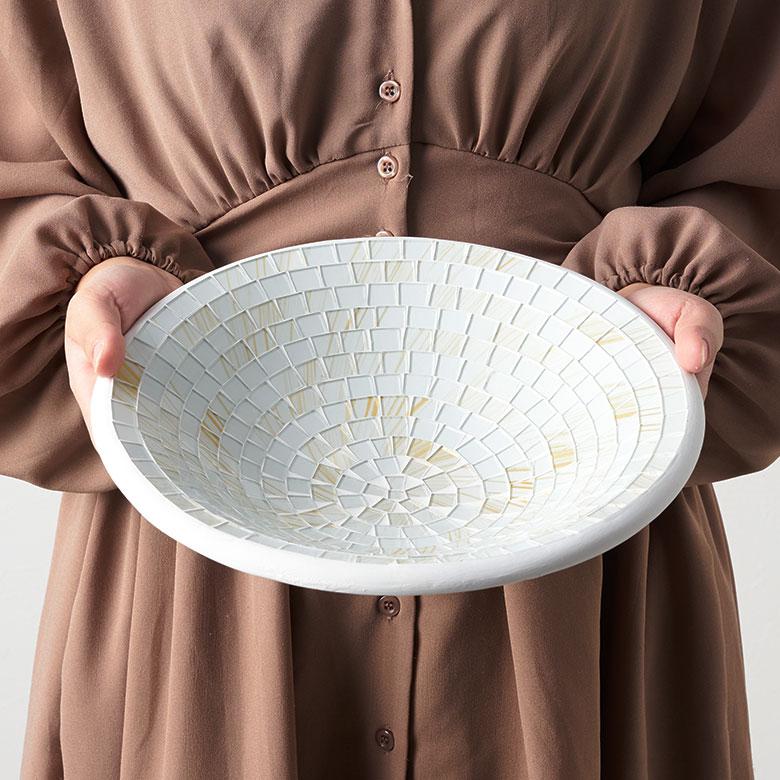 プレート モザイク ガラス タイル Mサイズ 約 29cm デコレーション