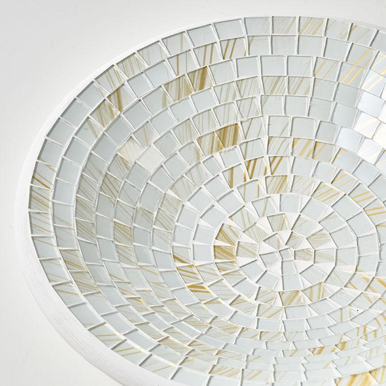 プレート モザイク ガラス タイル Mサイズ 約 29cm デコレーション