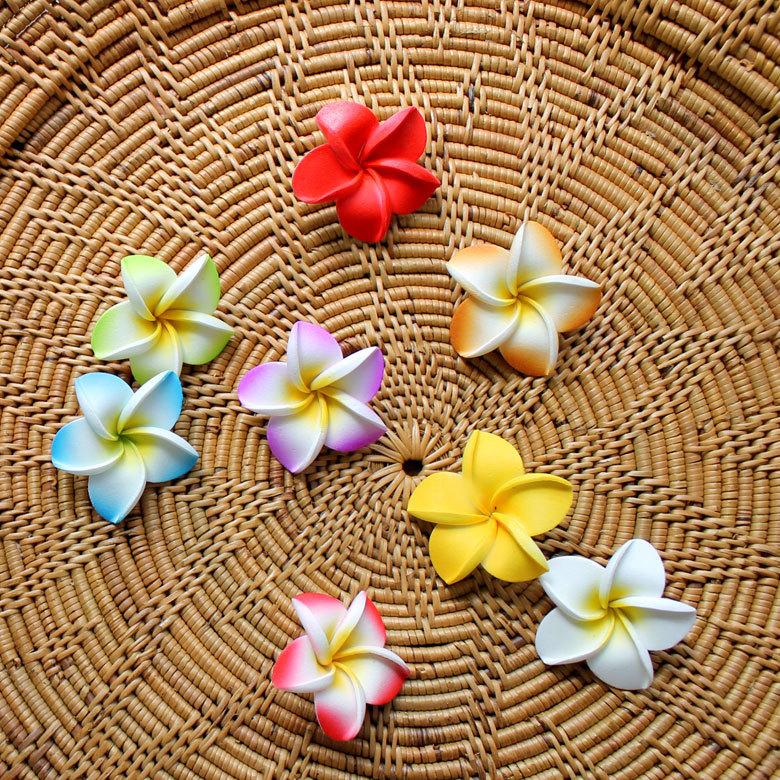 メール便対応 小さなプルメリア アジアン 造花 オールレッド Sサイズ