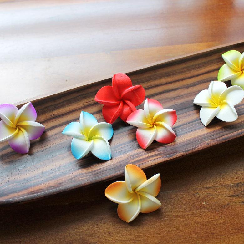 メール便対応 小さなプルメリア アジアン 造花 オールレッド Sサイズ