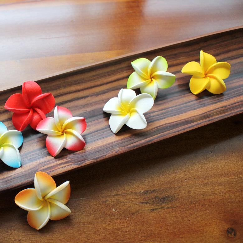 メール便対応 小さなプルメリア アジアン 造花/グリーン Sサイズ