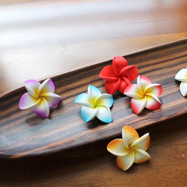 メール便対応 小さなプルメリアの アジアン 造花/バイオレット Sサイズ