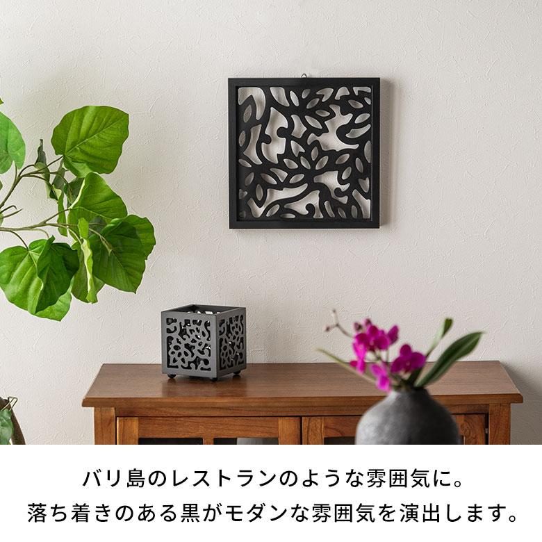 レリーフ 彫刻 アート パネル フレーム 蓮の花 バリ 絵 壁画 掛絵