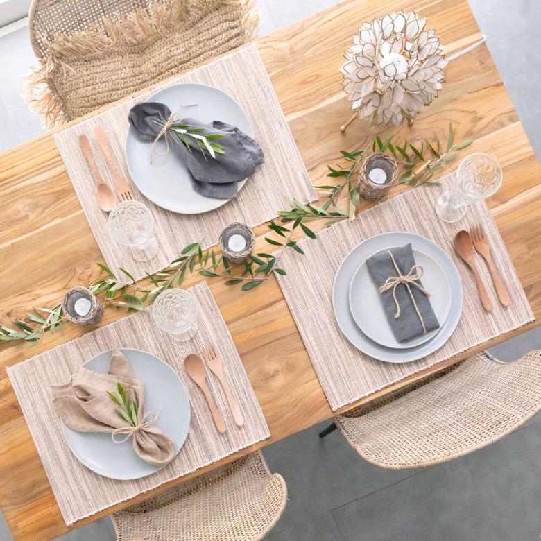 メール便対応 ウォーターヒヤシンスのアジアンランチョンマット ナチュラル 10815 |  | 10