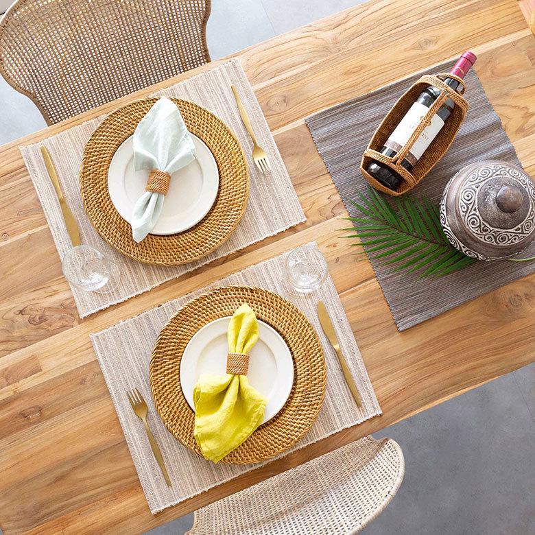 メール便対応 ウォーターヒヤシンスのアジアンランチョンマット ナチュラル 10815 |  | 02