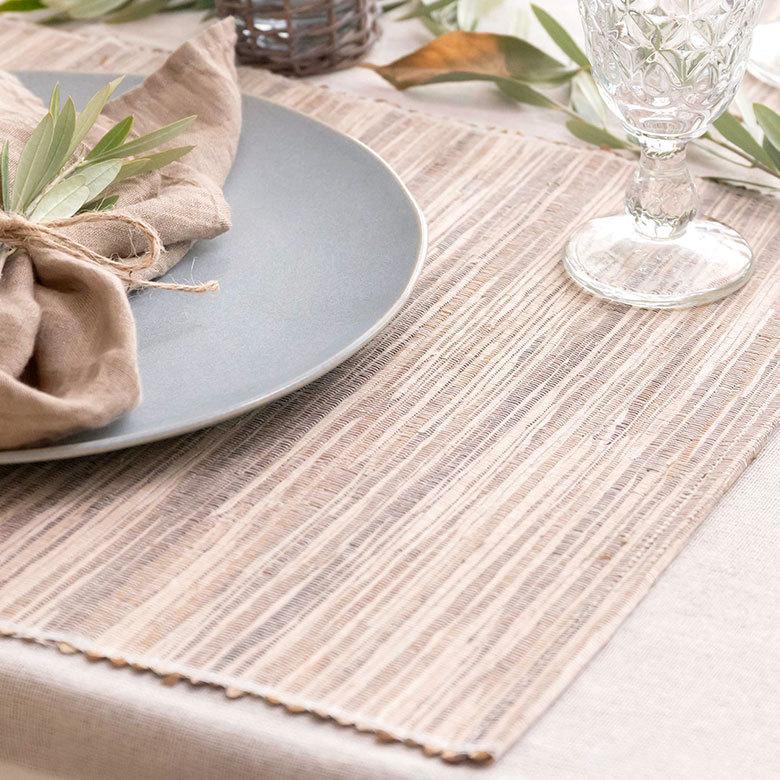 メール便対応 ウォーターヒヤシンスのアジアンランチョンマット ナチュラル 10815 |  | 05