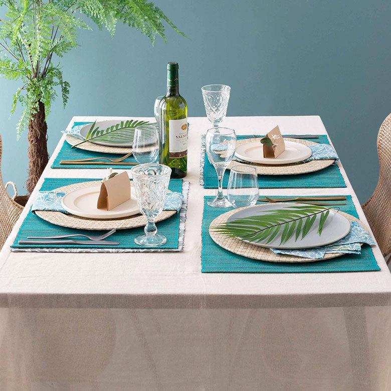 メール便対応 ウォーターヒヤシンスのアジアンランチョンマット