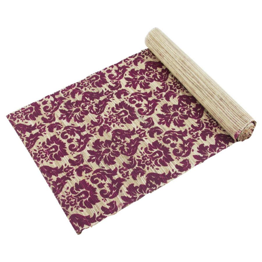 ウォーターヒヤシンス 可愛い模様の テーブルランナー パープル×ナチュラル 10830 |  | 05