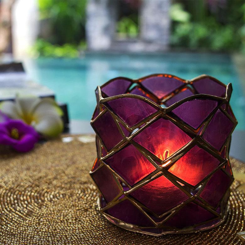 アジアンキャンドルホルダー カピスシェル アジアン キャンドルホルダー 3色展開 1149 : アジア工房