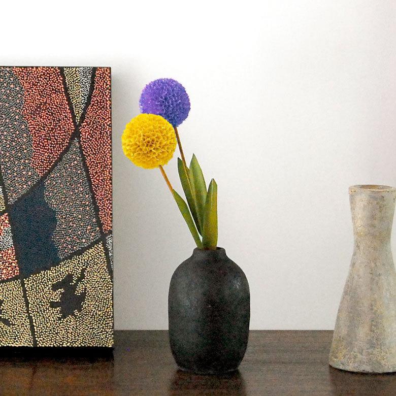 ヤシの葉 ボールフラワーオブジェ イエロー色 11591 |  | 05