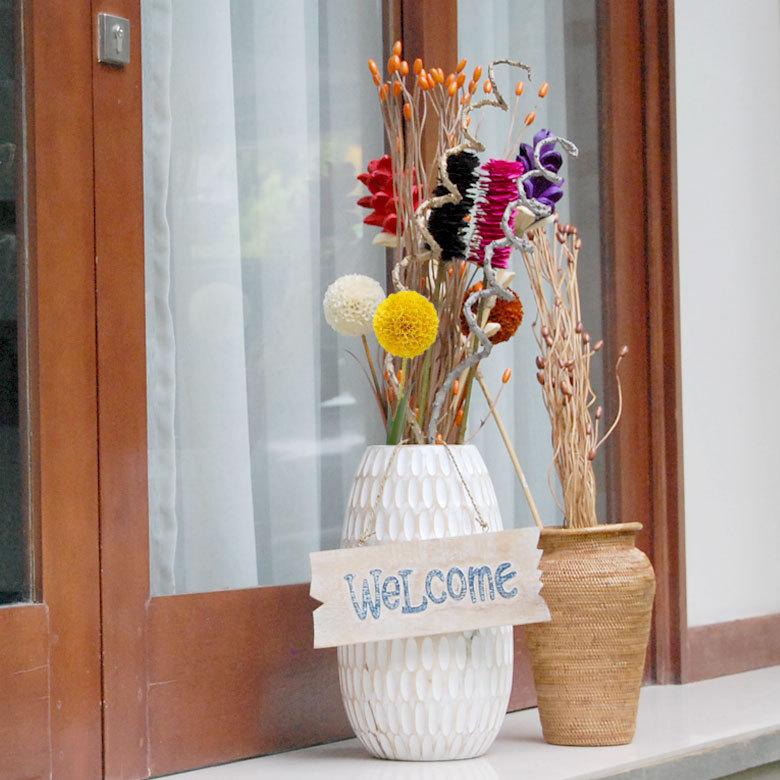 ヤシの葉 ボールフラワーオブジェ イエロー色 11591 |  | 06