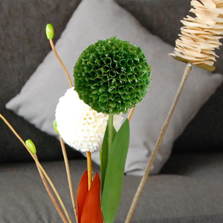 ヤシの葉 ボールフラワーオブジェ グリーン色 11592 | 