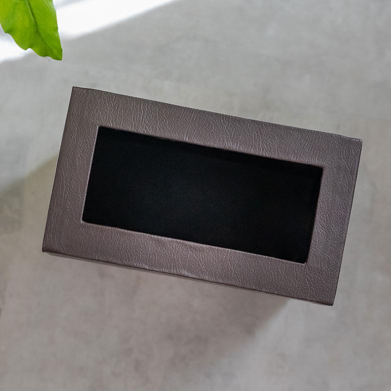 ゴミ箱 ごみ箱 ダストボックス 7L 長方形 四角形 スリム パームリディ 約W 25cm D 14cm H 30cm ナチュラル 見えない 袋が見えない 中身 フェイクレザー 11770 | ブランド登録なし | 05
