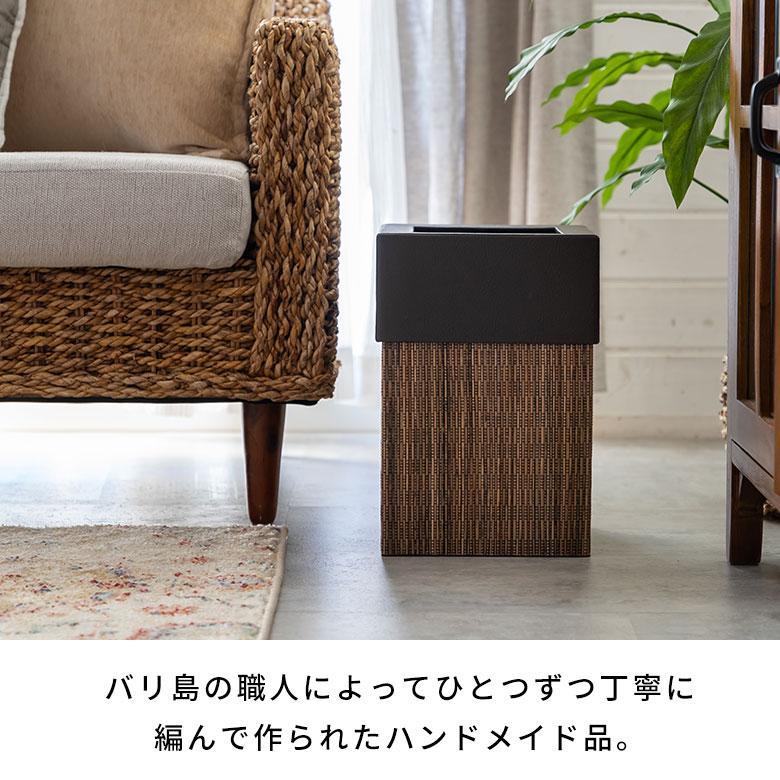 のらくろさま専用ページ♡カントリーハート　踏み台&卓上ダストBOX No.18 卓上ゴミ箱 クラフトバンド ダストボックス ナチュラル 茶色