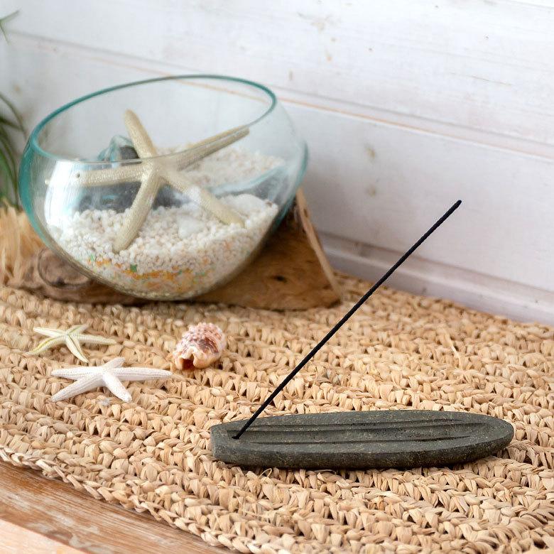 お香立て 香皿 長さ約14cm 幅約4.5cm 高さ約1.2cm ストーン 石 お香