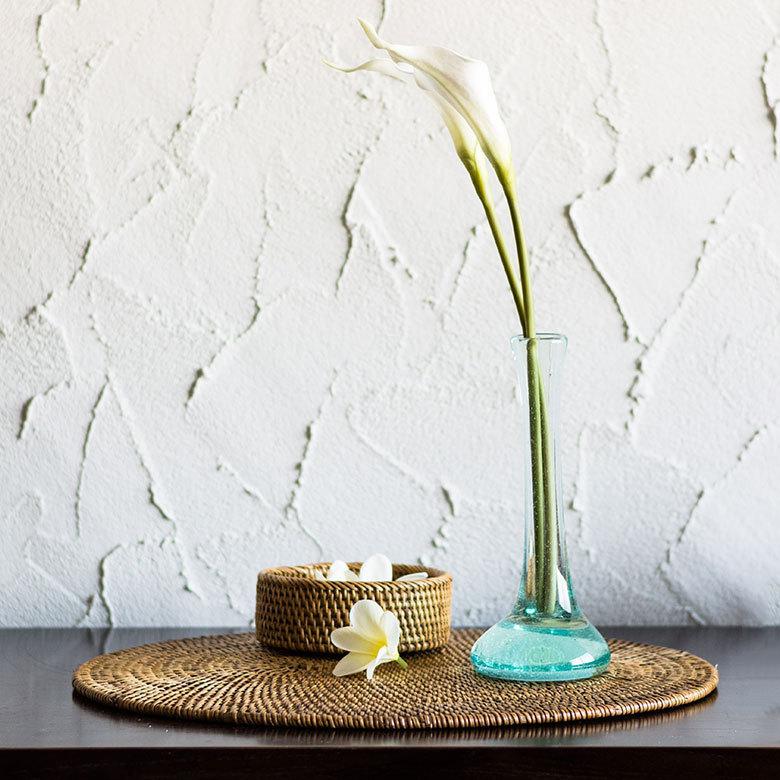 一輪挿し 花瓶 ガラス グリーン 緑 ブルー 水色 クリア ミント 約 W