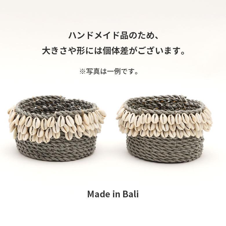 バスケット ミニサイズ シェル付き ビニールロープ製 径約15cm 高さ約18cm グレー ナチュラル 1351 |  | 15