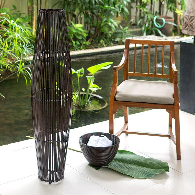 フロアライト コクーンタイプ Lサイズ バンブー製  照明  間接照明 フロアライト コクーンタイプ Lサイズ バンブー製 LED 対応 高さ約