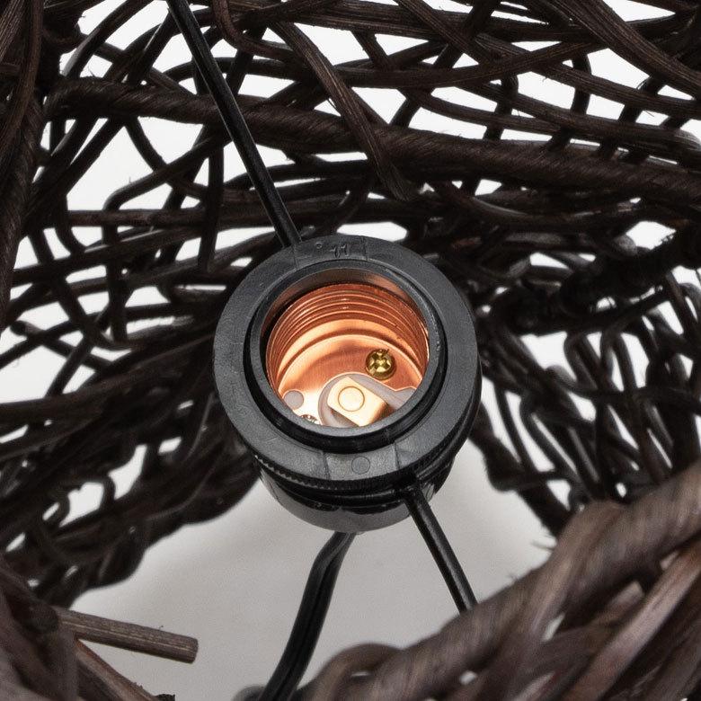 フロアライト コクーンタイプ Lサイズ 籐 ラタン製 LED 対応 高さ約