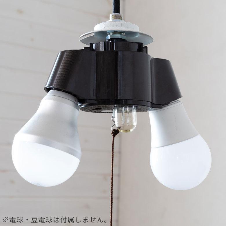 ペンダントライト ボールタイプ 2灯 口金E26 100W 籐 ラタン製 LED