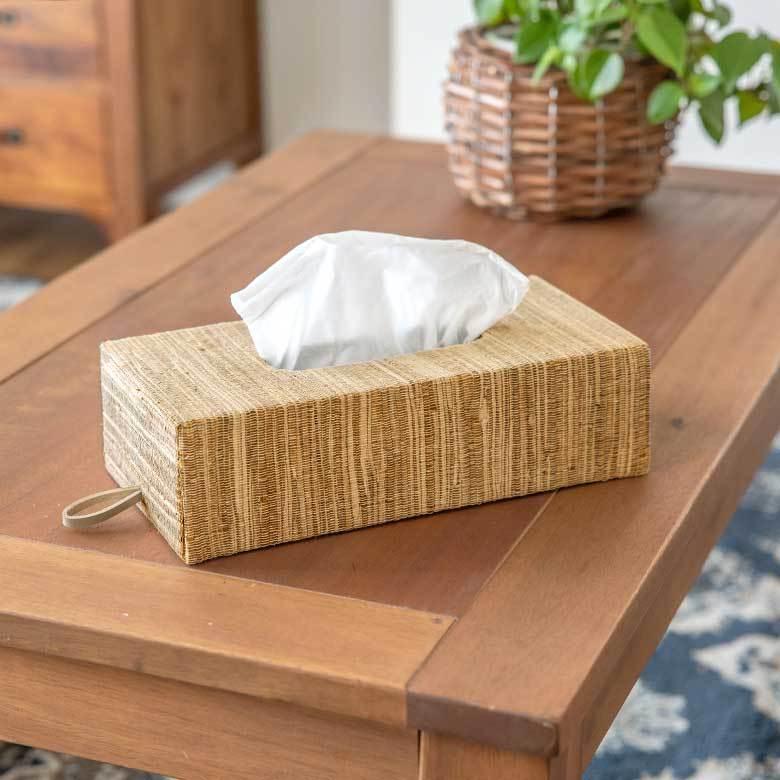 ティッシュケース 壁掛け 吊り下げ ウォーターヒヤシンス製 ナチュラル 13699 |  | 01