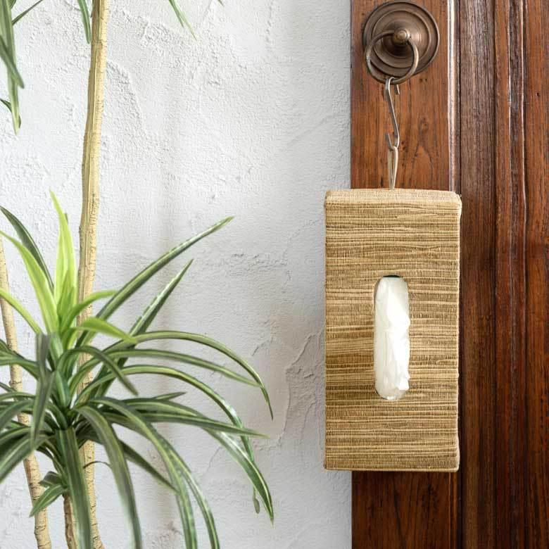 ティッシュケース 壁掛け 吊り下げ ウォーターヒヤシンス製 ナチュラル 13699 |  | 10