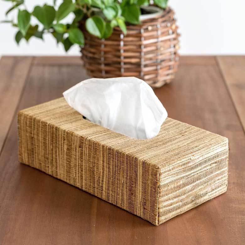 ティッシュケース 壁掛け 吊り下げ ウォーターヒヤシンス製 ナチュラル 13699 |  | 12