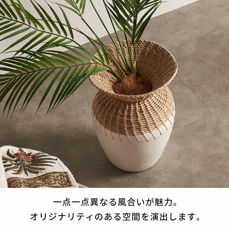 ラタン 花瓶 陶器 大きい フラワーベース 枝もの 素焼き セラミック おしゃれ 素焼き 壺型 ドライフラワー 花器 北欧 リゾート 雑貨 インテリア アジア 13721 |  | 07