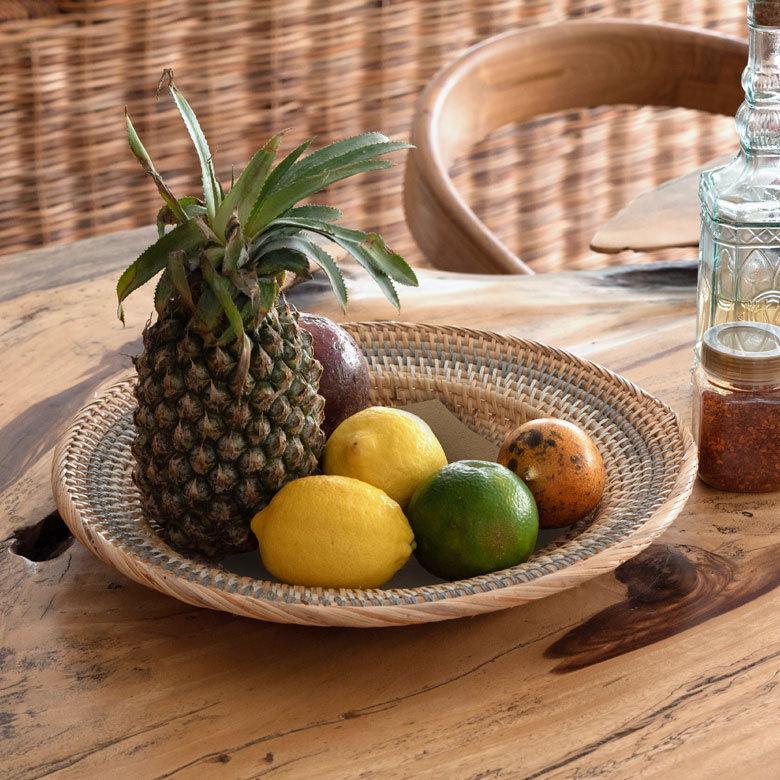 壁掛けトレイ ウォールデコレーション ラタン製 円形 編み込みデザイン トレイバスケット 径約35cm 深さ5cm 13833 |  | 09