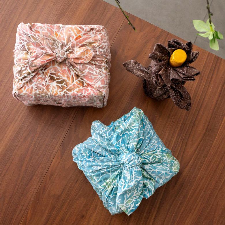 メール便対応 風呂敷 二巾 バティック 布 さらさ 更紗 インドネシア