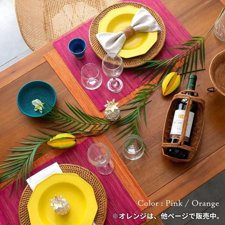 メール便対応 ランチョンマット ウォーターヒヤシンス製 コットン 約 Ｗ 48 × D 35 × H 0.3 天然素材 ハンドメイド 13868 |  | 16