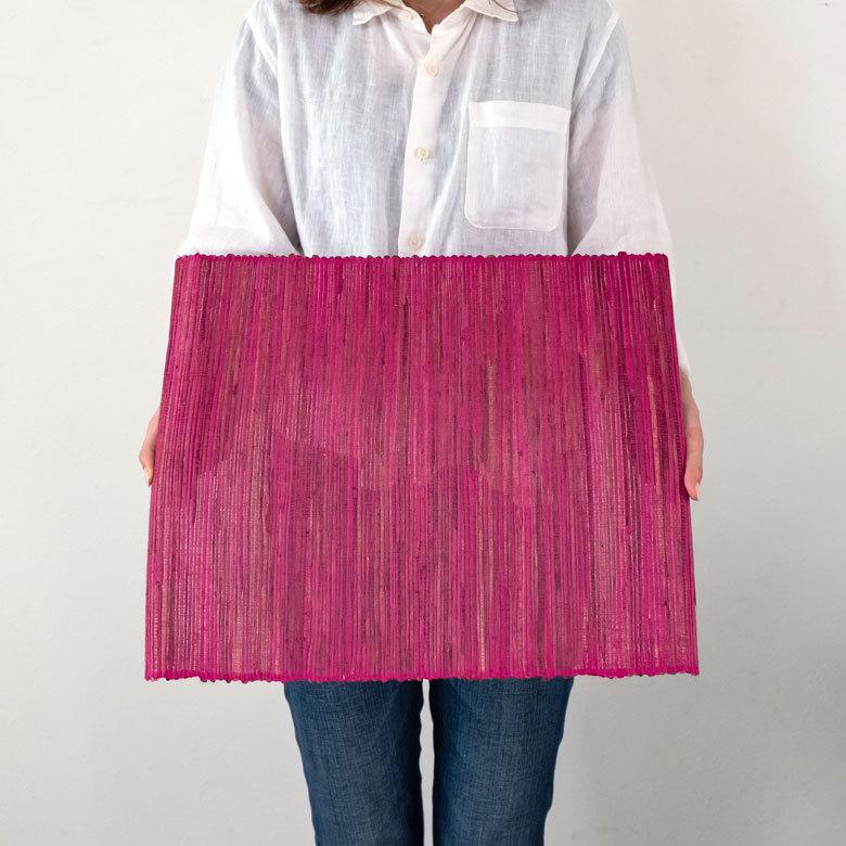 メール便対応 ランチョンマット ウォーターヒヤシンス製 コットン 約 Ｗ 48 × D 35 × H 0.3 天然素材 ハンドメイド 13868 |  | 10