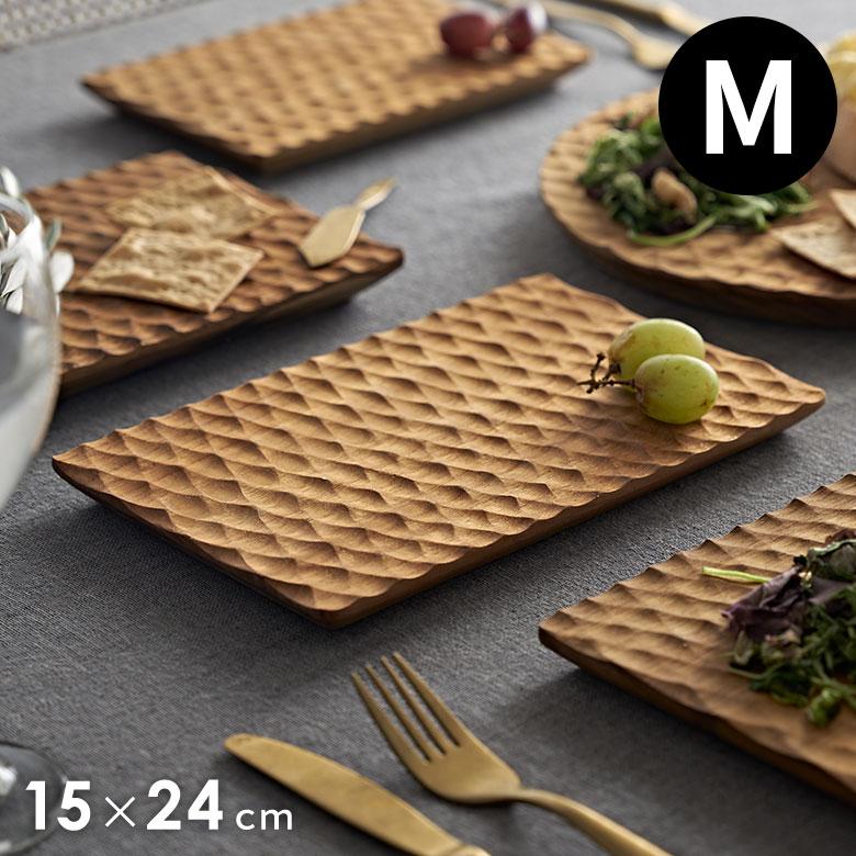 プレート 木製 チーク ウッド 約 W 15 × D 24 H 1.5 お皿 TEAK WOOD