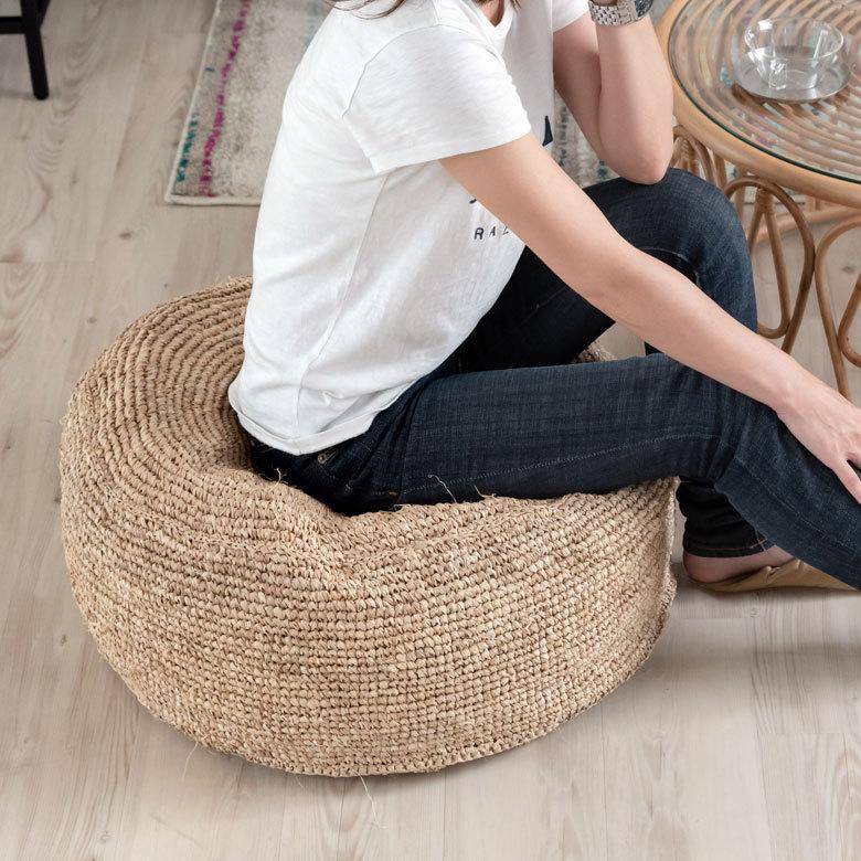 フロアクッション ラフィア 約 W 70 × H 32 クッション 座布団 13881 |  | 02