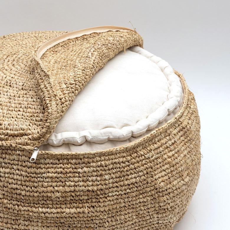 フロアクッション ラフィア 約 W 70 × H 32 クッション 座布団 13881 |  | 08