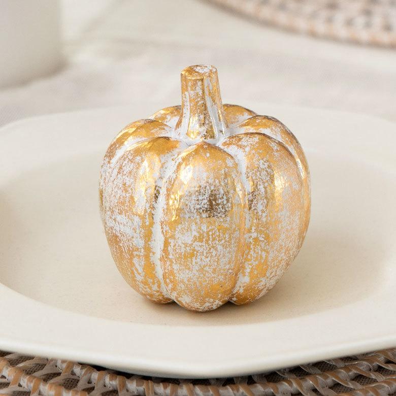 オブジェ ウッド 木製 木彫り 天然木 パンプキン かぼちゃ 野菜 シルバー 銀 ゴールド 金 W 7.5cm D 7.5cm H 8cm 13899 |  | 01
