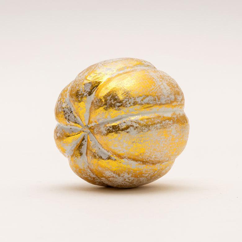 オブジェ ウッド 木製 木彫り 天然木 パンプキン かぼちゃ 野菜 シルバー 銀 ゴールド 金 W 7.5cm D 7.5cm H 8cm 13899 |  | 14