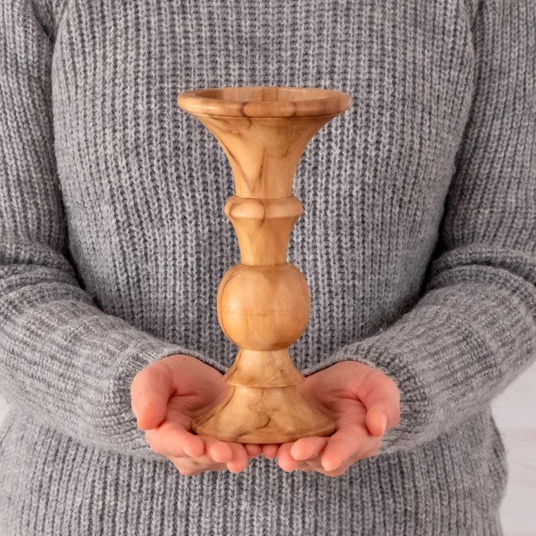 キャンドルホルダー キャンドルスタンド 木 木製 チークウッド W 10 D 10 H 19 フラワーベース 花瓶 植物 ディスプレイ 13909 |  | 04