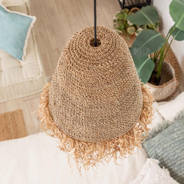 ペンダントランプ ランプシェード ランプシェイド ラフィア 1灯 口金E26 60W LED 対応 径40cm 高さ60cm 13919 |  | 07