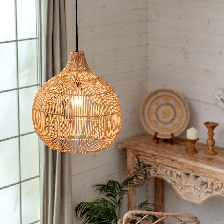 ペンダントライト ラタン レトロ 籐製 ランプシェード ペンダントライト ラタン レトロ 籐製 ランプシェード