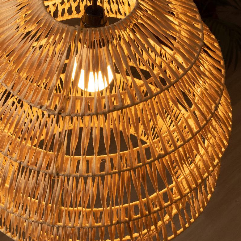 ペンダントライト ラタン レトロ 籐製 ランプシェード ペンダント ライト ランプ シェード ラタン 籐 口金E26 LED対応 天井