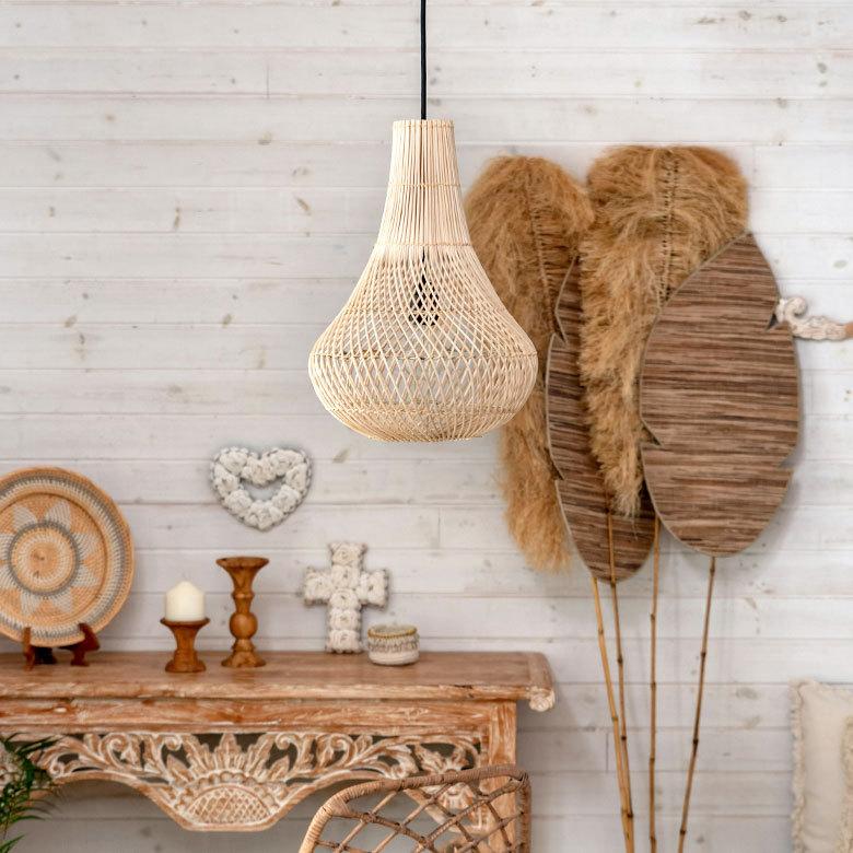 ランプシェード ペンダントランプ 照明 ラタン 籐 ランプ ライト