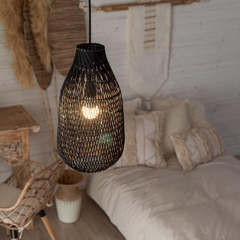 ランプシェード ペンダントランプ 照明 ラタン 籐 ランプ ライト