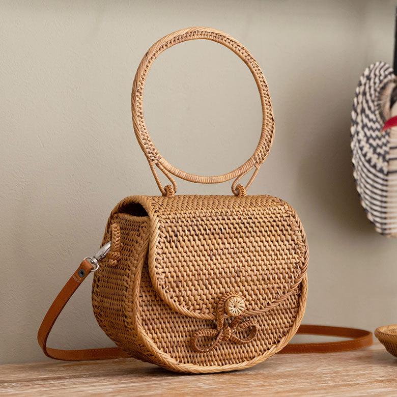 かごバッグ アタバッグ かご バッグ ハンドバッグ 約 W 15cm D 8cm H 16cm 13949 | 