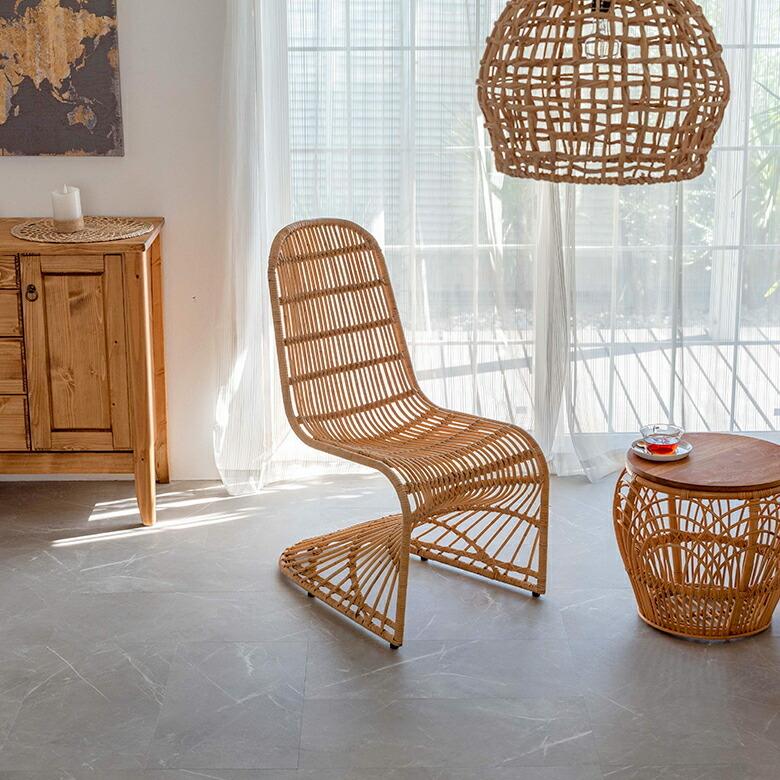 チェア ラタンチェア ラタン 籐 スチール 1脚 ナチュラル ベージュ 約 W 49cm D 69cm H 90cm 座面高 40cm 13957 |  | 16