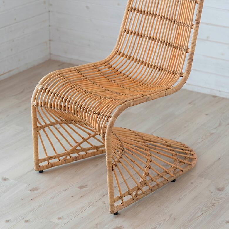 チェア ラタンチェア ラタン 籐 スチール 1脚 ナチュラル ベージュ 約 W 49cm D 69cm H 90cm 座面高 40cm 13957 |  | 19