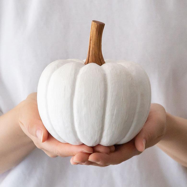 オブジェ パンプキン Mサイズ ホワイト 白 ハロウィン クリスマス W 12cm H 10cm D 13cm 13964 |  | 03